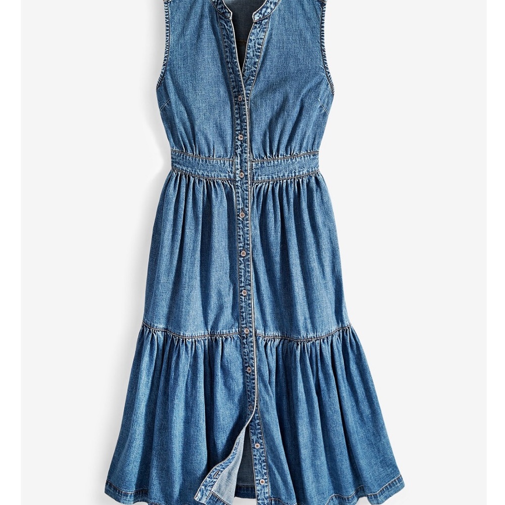 Macy's Women's Blue Denim Midi Dress